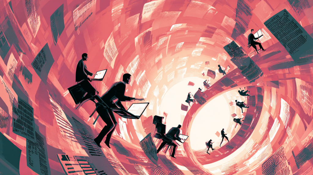 u7996237426 a modern editorial illustration of office workers 97243451 3df8 4bc2 a812 3cd181fc2dcd 3