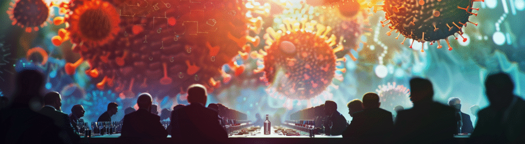 u7996237426 cinematic illustration of a global health summit 099972bf 60ea 4fe5 800e b6bac23f1944 0