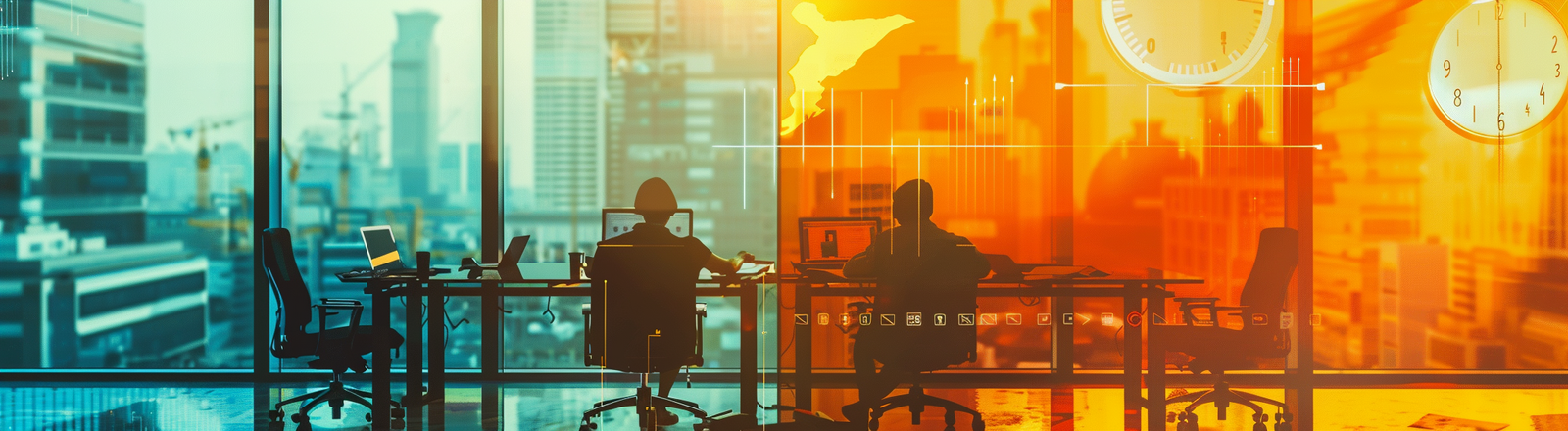 u7996237426 modern office skyline split into two halves one v ac254283 1563 4784 a6e8 00818941cd2a 1