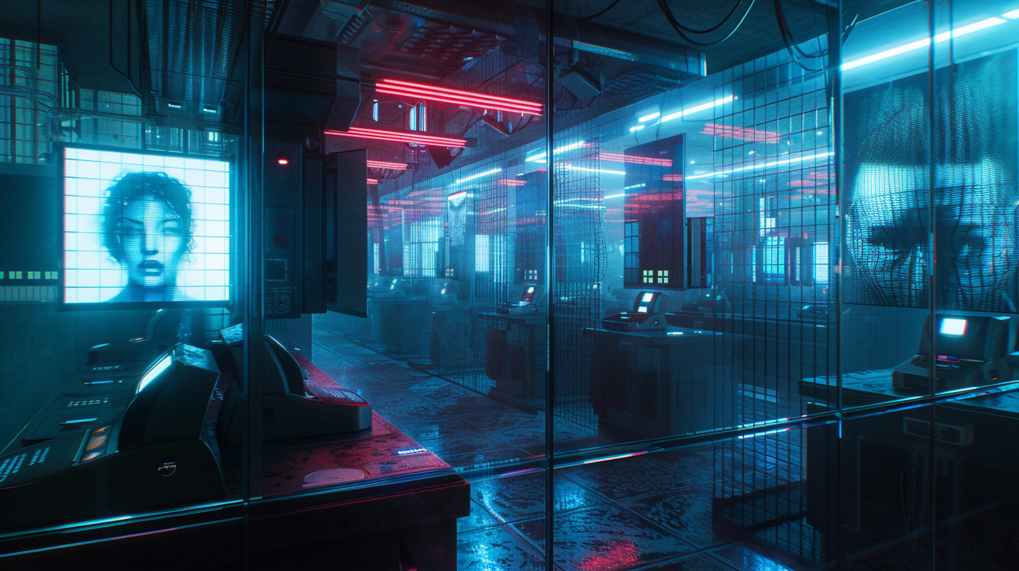 u7996237426 a futuristic checkpoint glowing with scanners fac 5c06c8a1 9654 4d13 b601 0d92151f8199 1