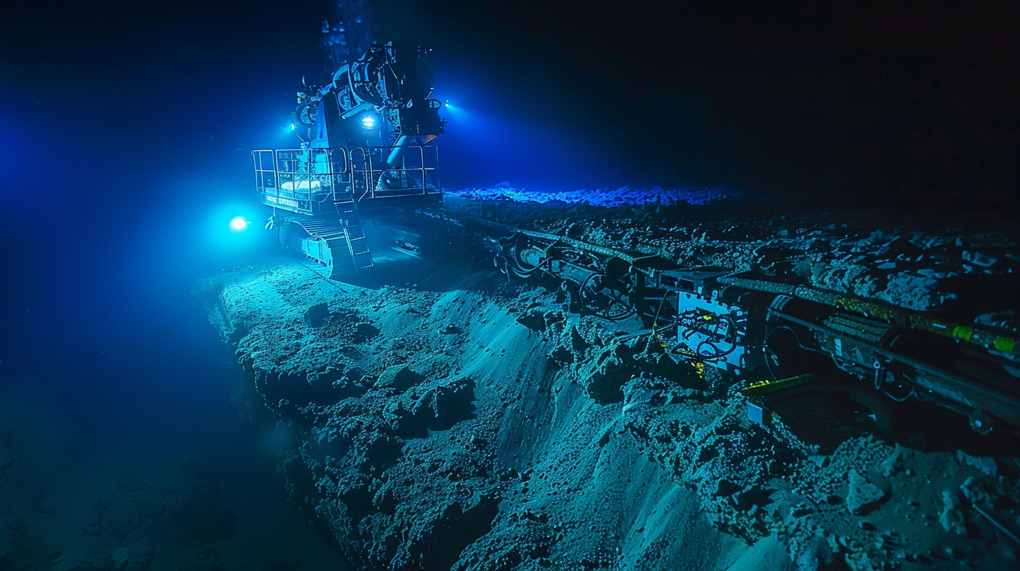 u7996237426 wide cinematic shot of robotic mining equipment o 41ccab3a 788d 4439 8c24 836914d485de 0