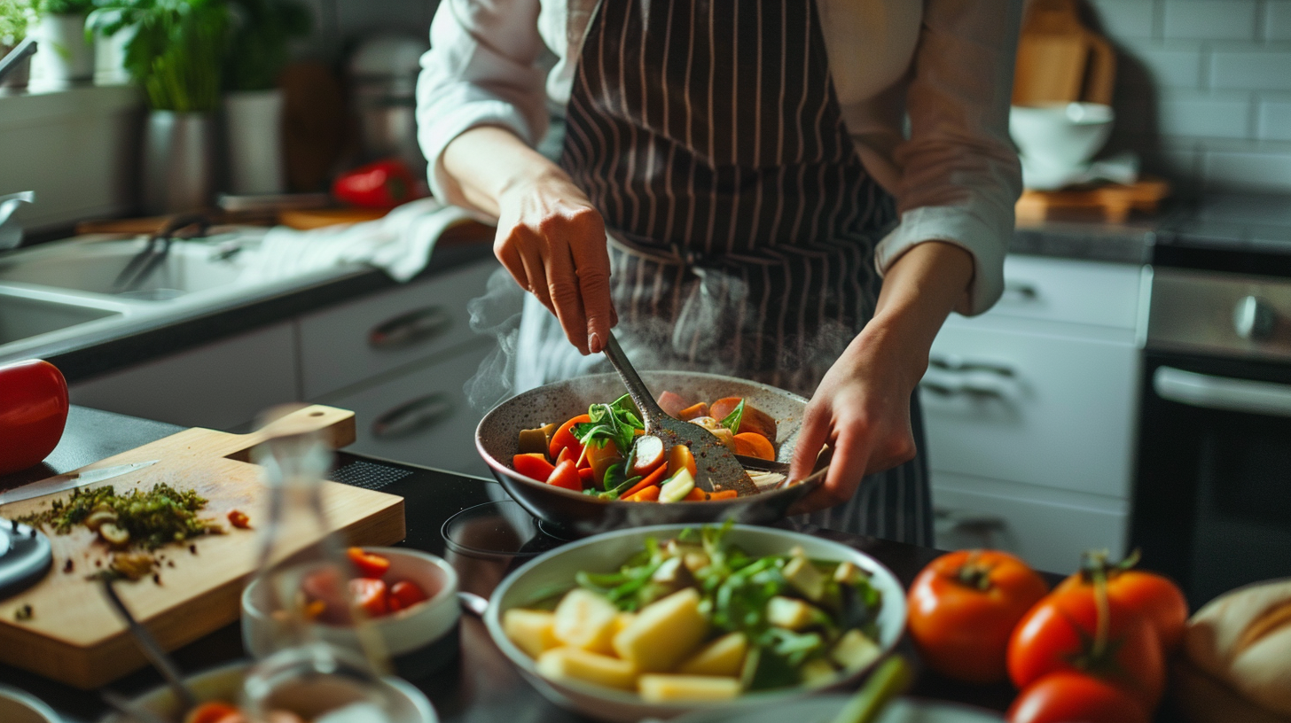 Dewg Human centered kitchen scene showing a person mid action f2849431 1adb 421d 9444 a59487161d29 3